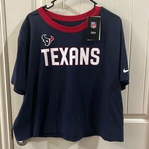 NWT Houston Texans cropped Tshirt XL